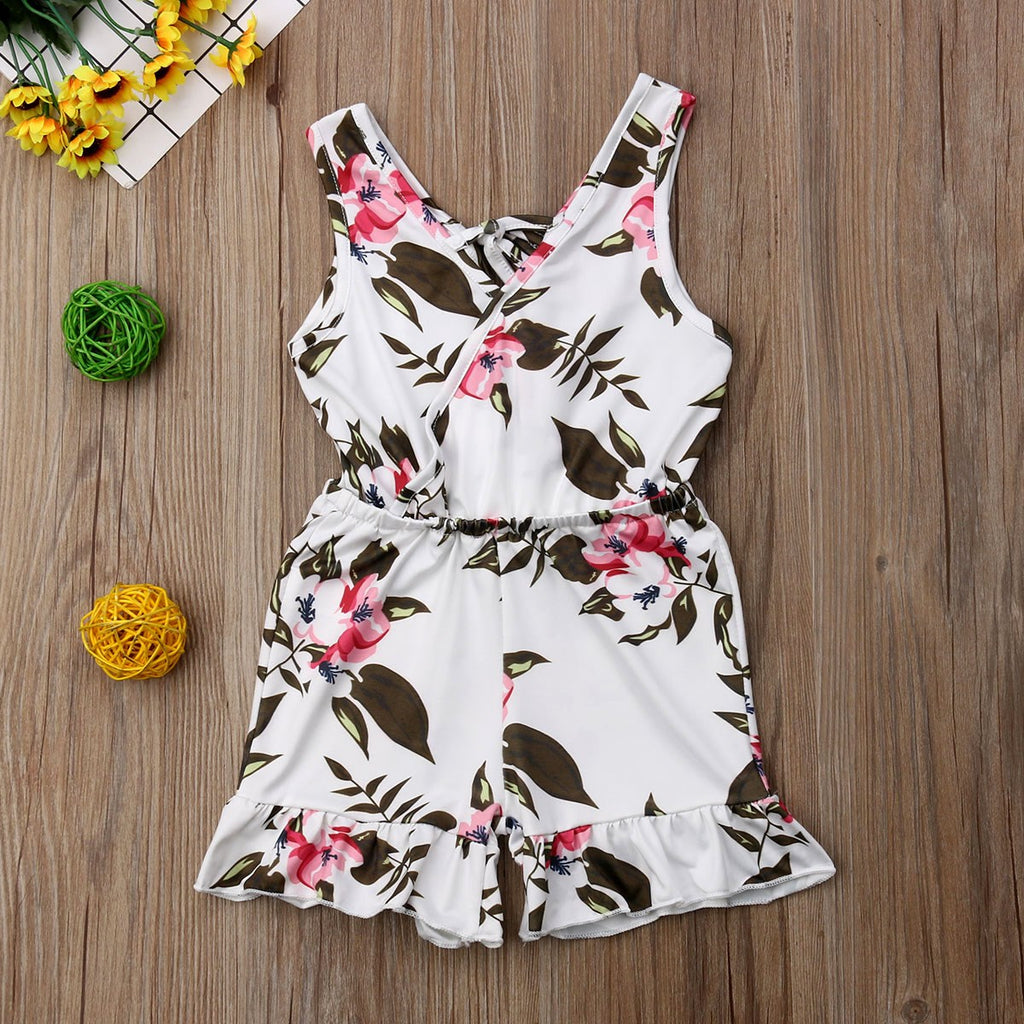 Ropa de verano para niñas y bebés con estampado floral