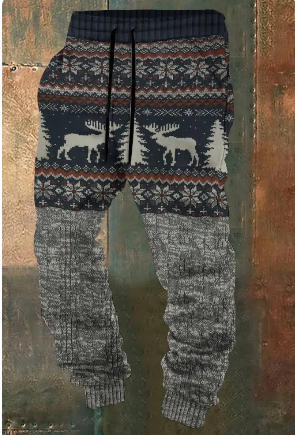 Mens Stylish Casual Printed Drawstring Sweatpants