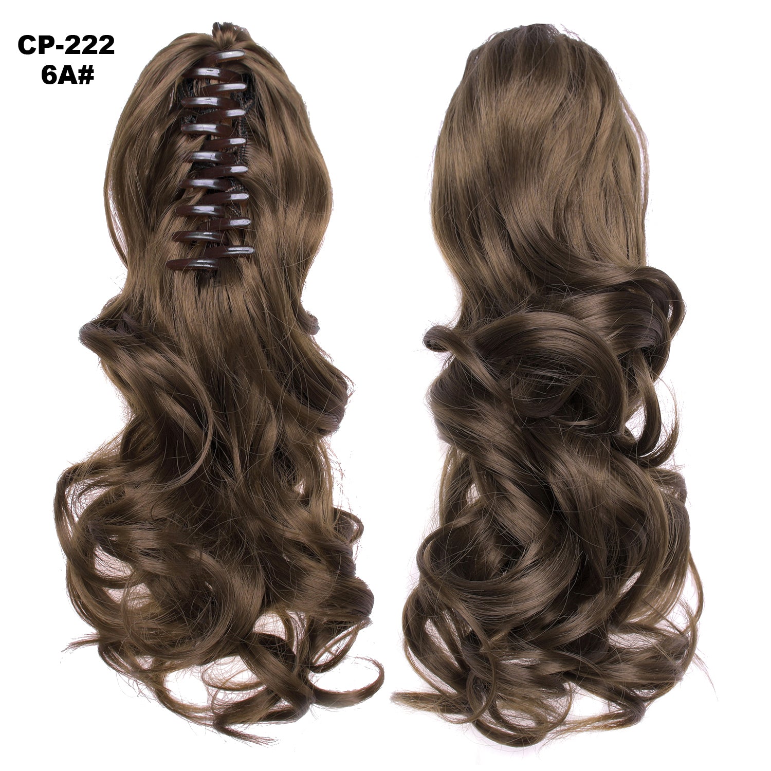Cola de caballo ondulada larga, envuelta alrededor de la cola de caballo, con clip, tocado, postizo gris, extensiones naturales