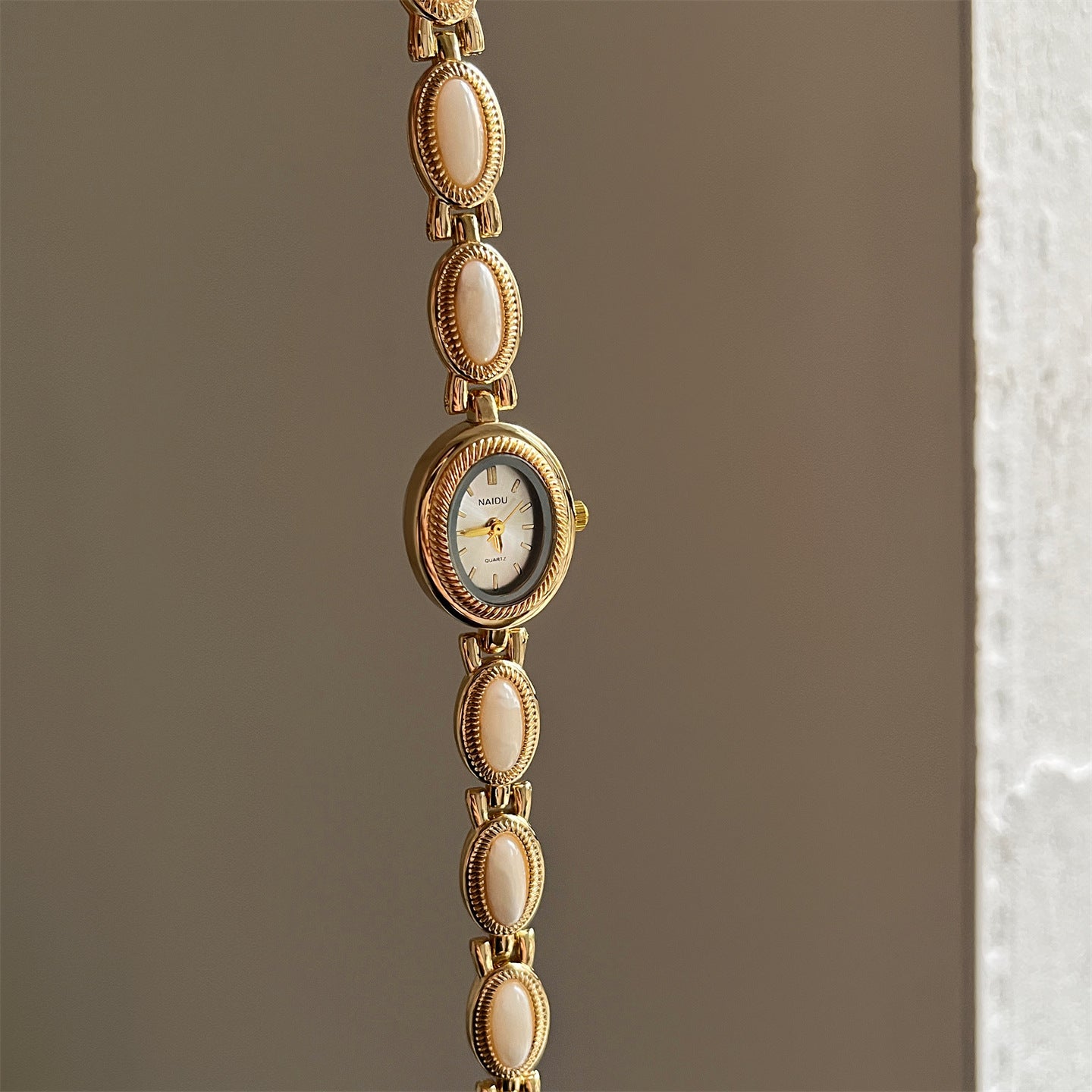 Reloj de pulsera con cuentas de ágata para mujer