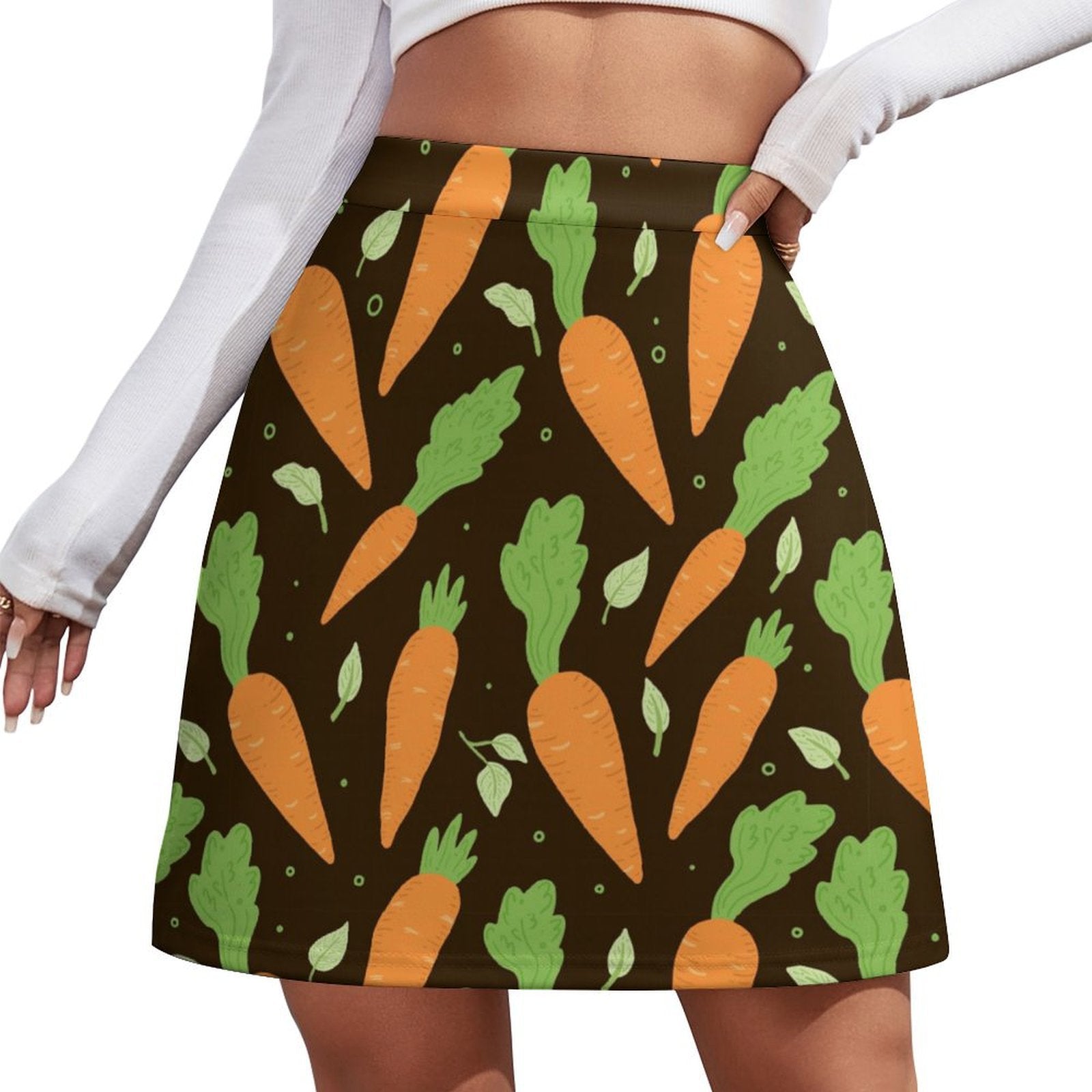 Falda estampada elegante de corte A para mujer