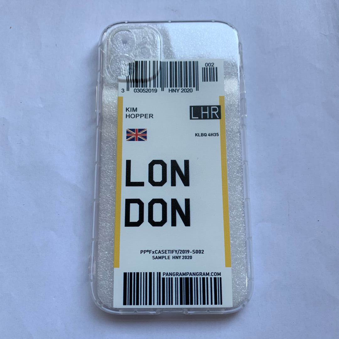 Estuche para teléfono con boleto
