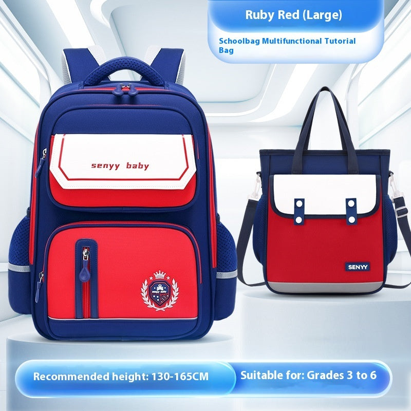Mochila infantil con protección para la columna vertebral, impermeable, de tela Oxford de gran capacidad