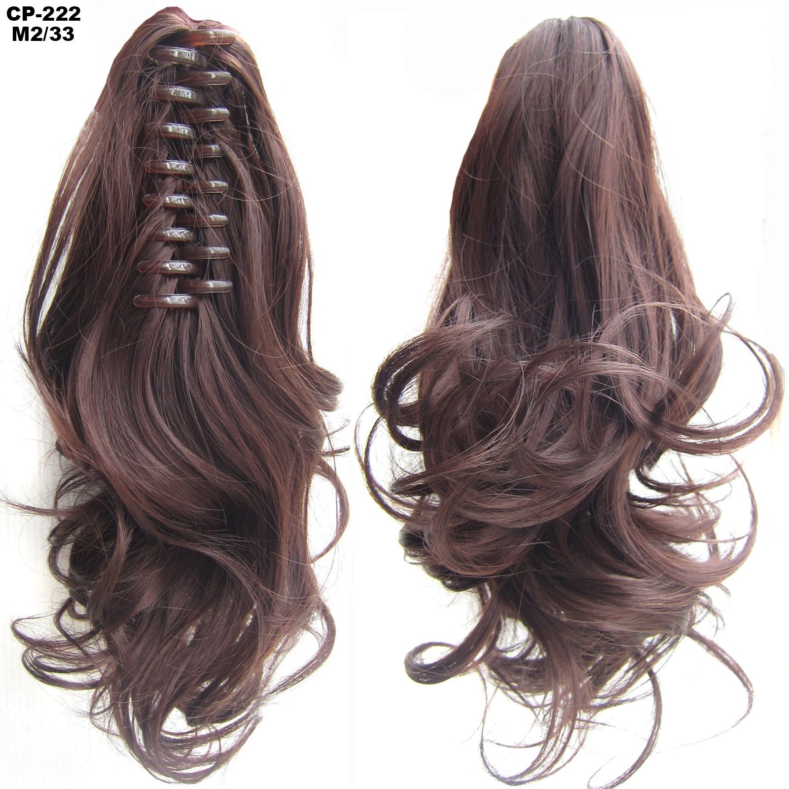 Cola de caballo ondulada larga, envuelta alrededor de la cola de caballo, con clip, tocado, postizo gris, extensiones naturales