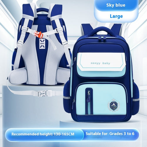 Mochila infantil con protección para la columna vertebral, impermeable, de tela Oxford de gran capacidad