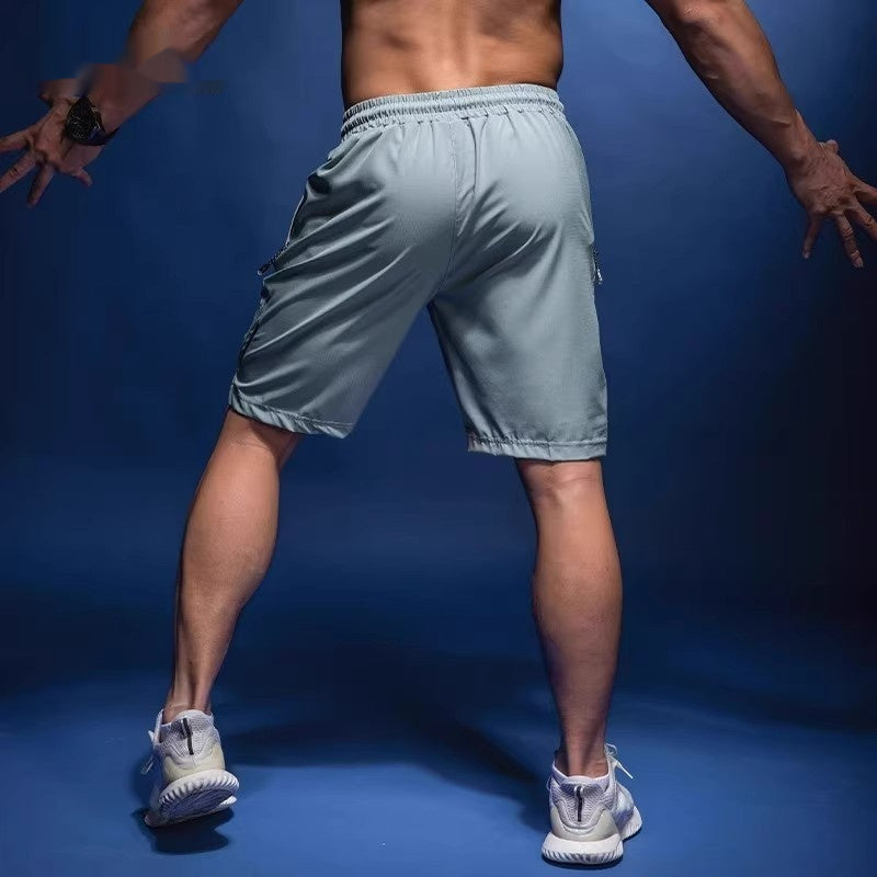 Pantalones cortos deportivos y de fitness informales, holgados, de secado rápido y transpirables para hombre