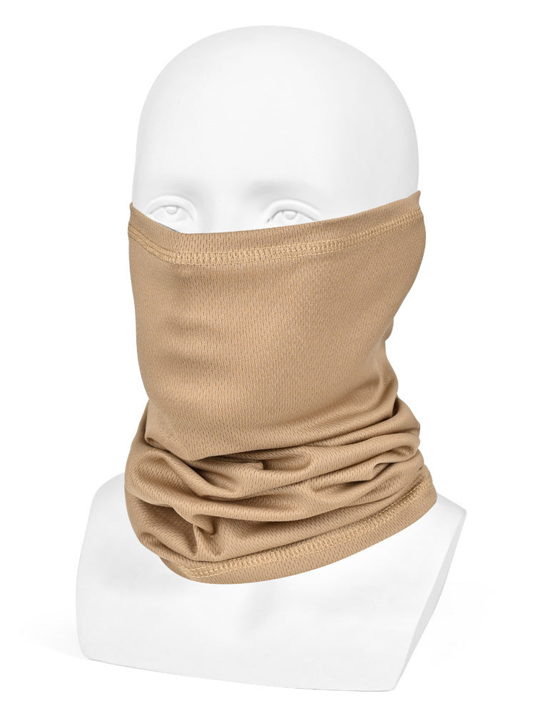 Polaina de cuello transpirable todo en uno con protección solar, perfecta para uso en exteriores.