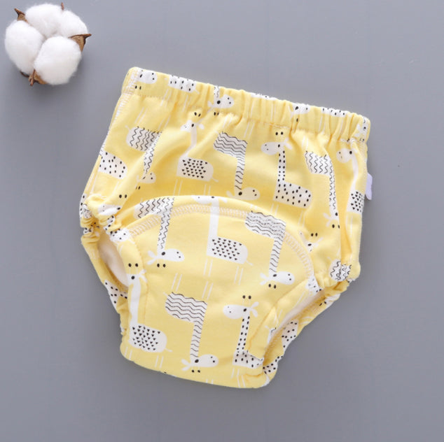Pantalones de entrenamiento para bebé, lavables, de gasa de 6 capas, para cubrir pañales