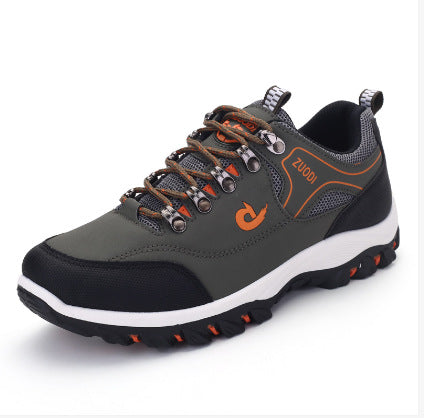 Zapatos de senderismo con bloques de color para hombre, ideales para aventuras al aire libre en primavera y verano.