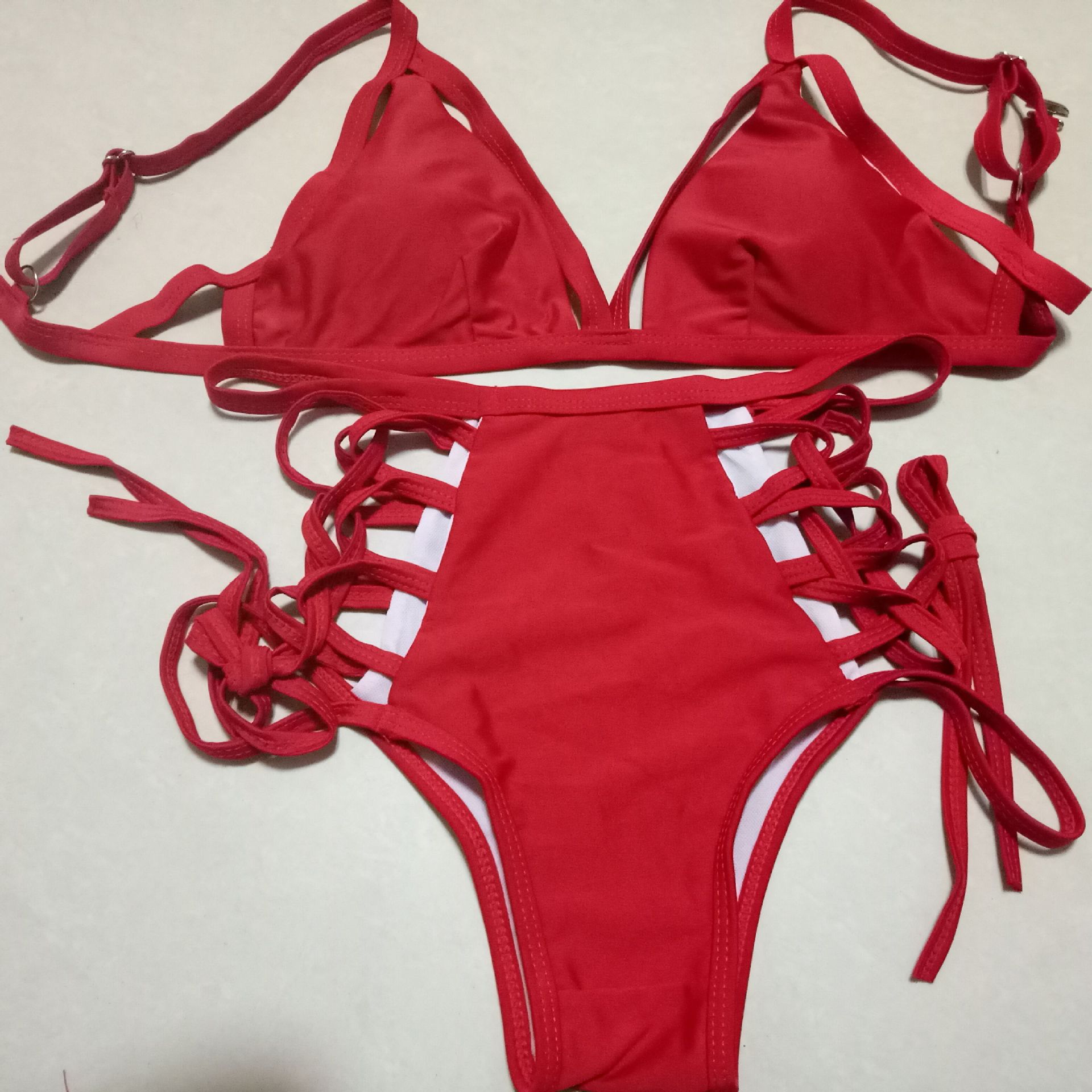 Sexy strap bikini split swimsuit