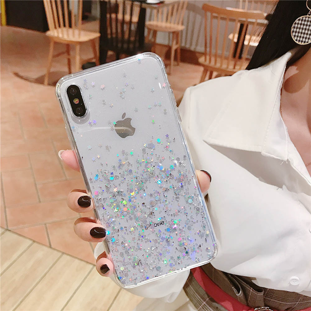 Funda para teléfono con purpurina epoxi