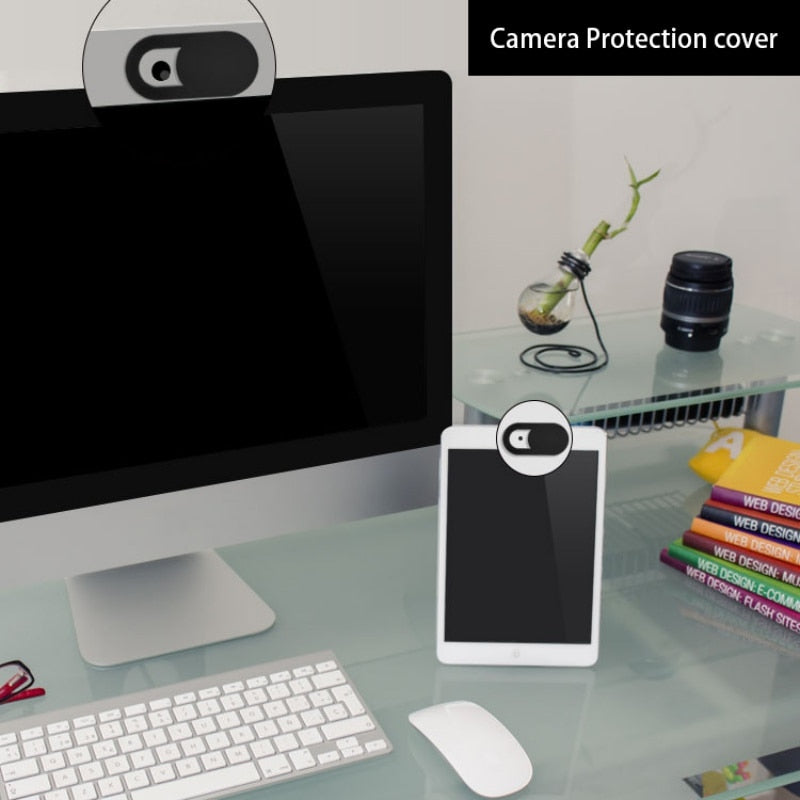 Pantalla de cámara de plástico, cubierta protectora anti-hackers para computadoras portátiles, tabletas y teléfonos móviles.