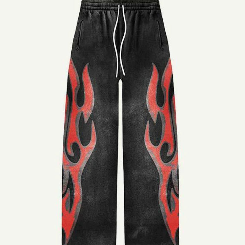 Pantalones rectos únicos con un diseño especial