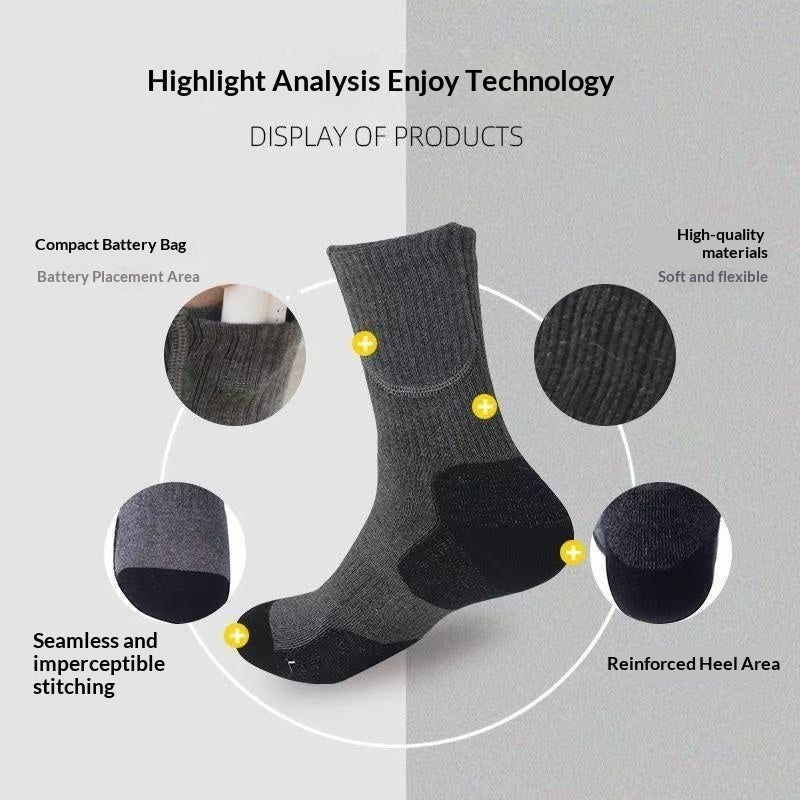 Calcetines térmicos recargables y calefactables para hombre