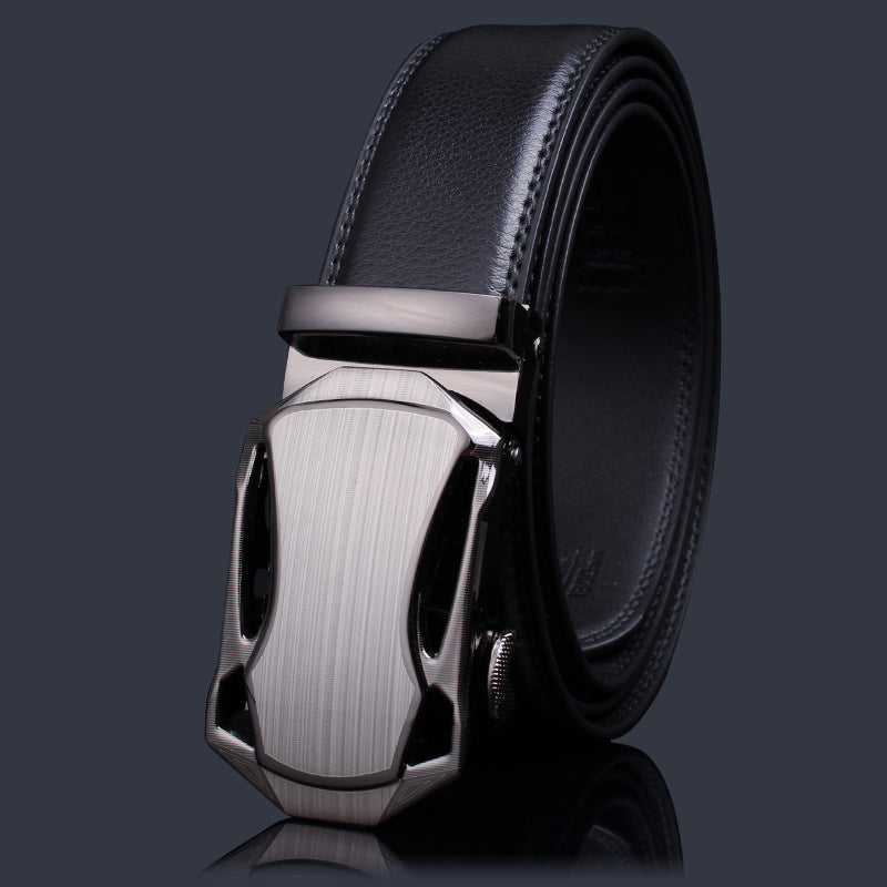Cinturón de cuero genuino para hombre con hebilla automática