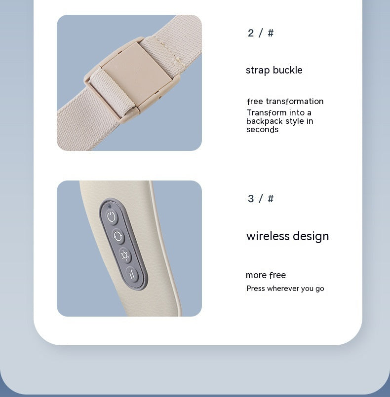Masajeador de hombros y cuello, levantamiento de cuello, compresa caliente, dragado de cuello, pinza para músculo trapezoide, amasamiento
