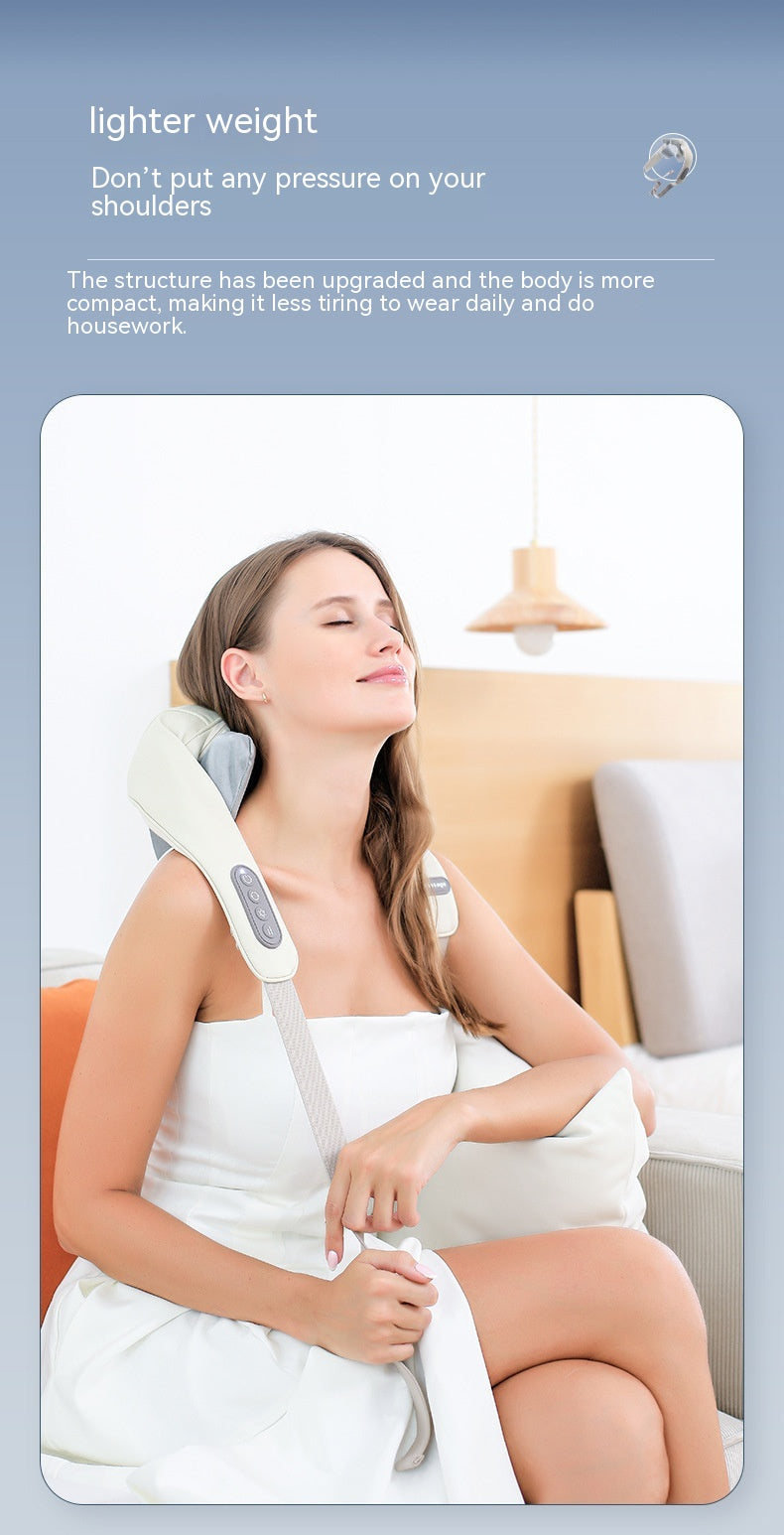 Masajeador de hombros y cuello, levantamiento de cuello, compresa caliente, dragado de cuello, pinza para músculo trapezoide, amasamiento