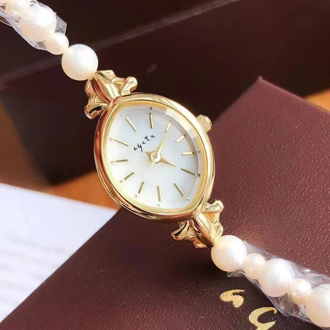 Reloj cuadrado vintage para mujer: un delicado diseño mini cuadrado con motivo de gavilla de trigo.