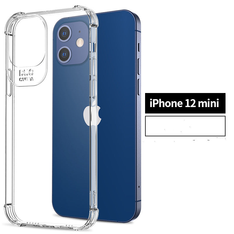 Compatible con Apple, Compatible con Apple, Funda iPhone 12 silicona anti caída transparente