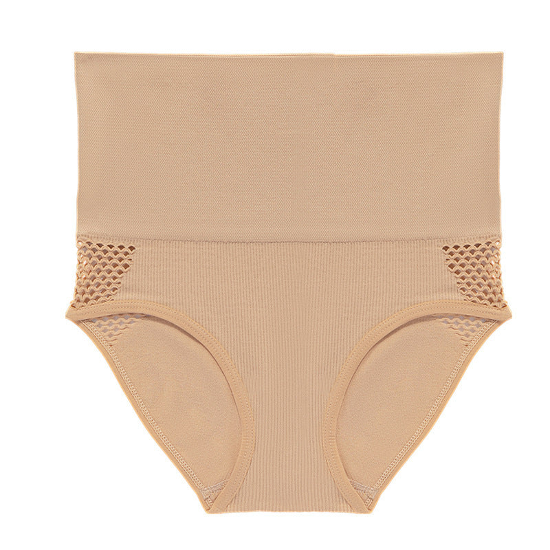 Ropa interior moldeadora de cintura alta y ahuecada para mujer que levanta los glúteos y el abdomen.
