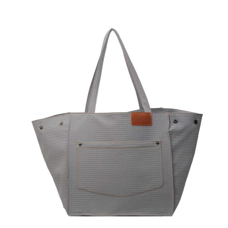 Bolso de lona elegante de gran capacidad y un solo hombro para mujer