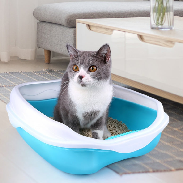 Inodoro semicerrado para gatos, grueso y resistente a salpicaduras