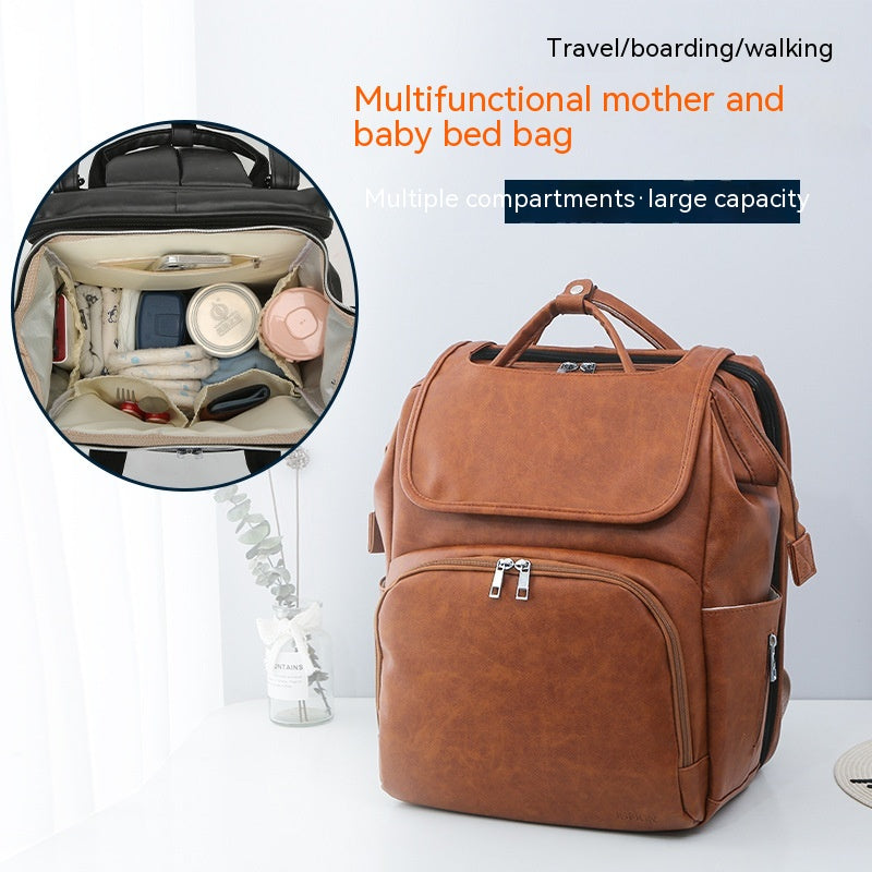 Bolsa de pañales para bebé Leisure Crib, ligera y de gran capacidad, resistente a salpicaduras, multiusos, para el hombro.