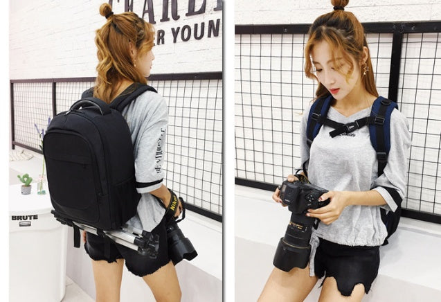 Mochila impermeable personalizada para cámara y portátil, nueva. 