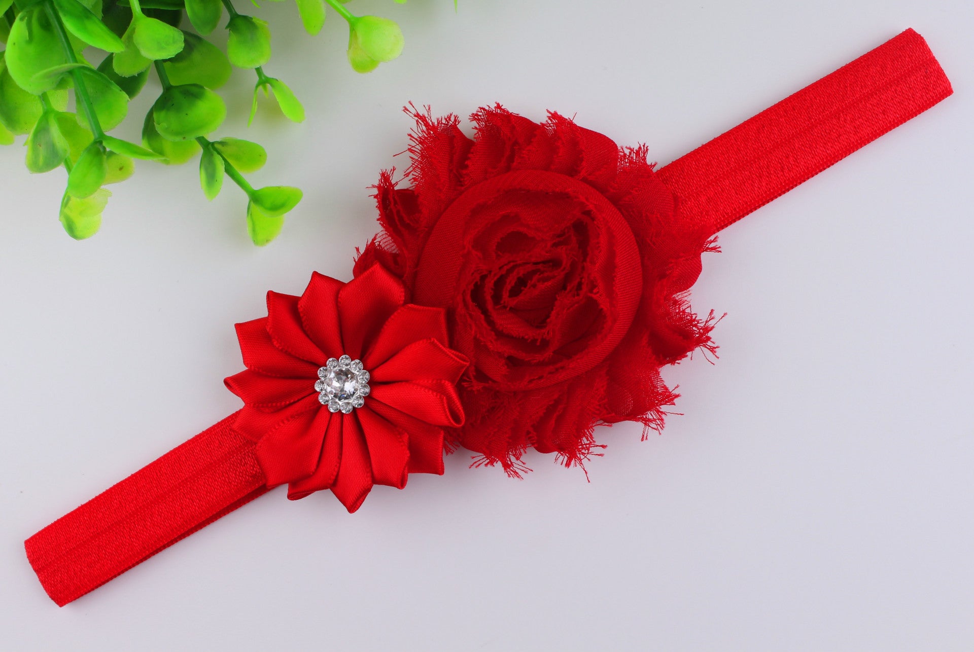 Diadema de flores para bebé