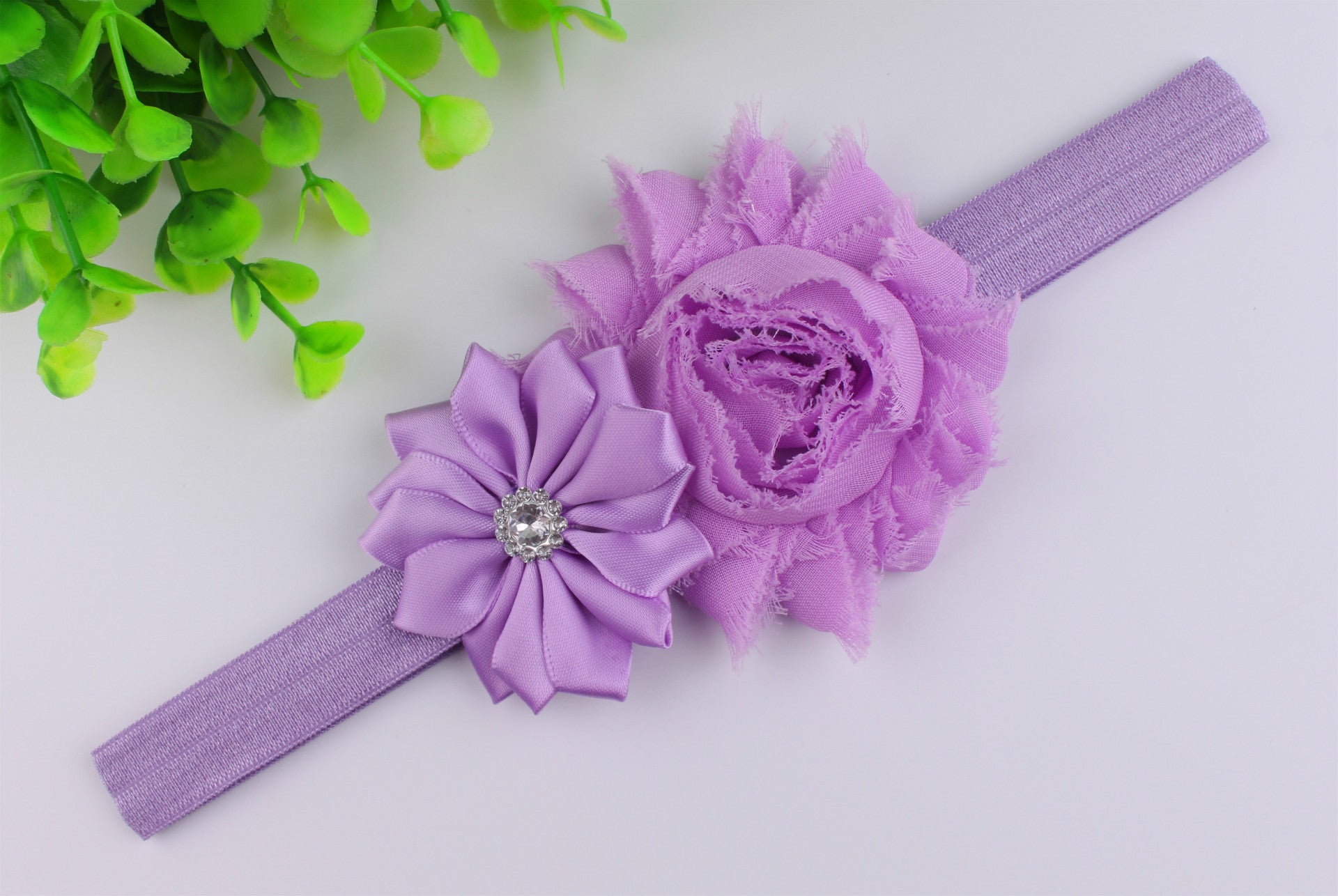 Diadema de flores para bebé
