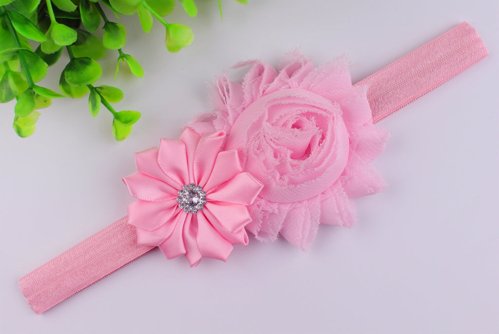 Diadema de flores para bebé