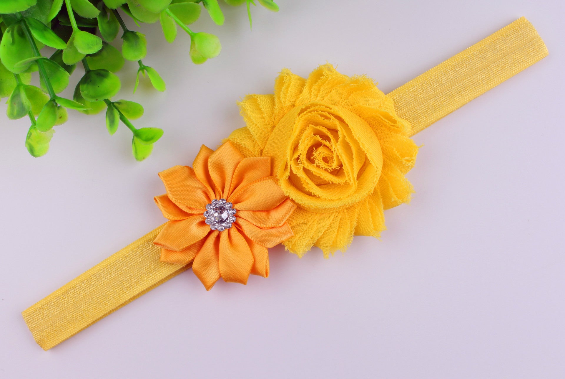 Diadema de flores para bebé