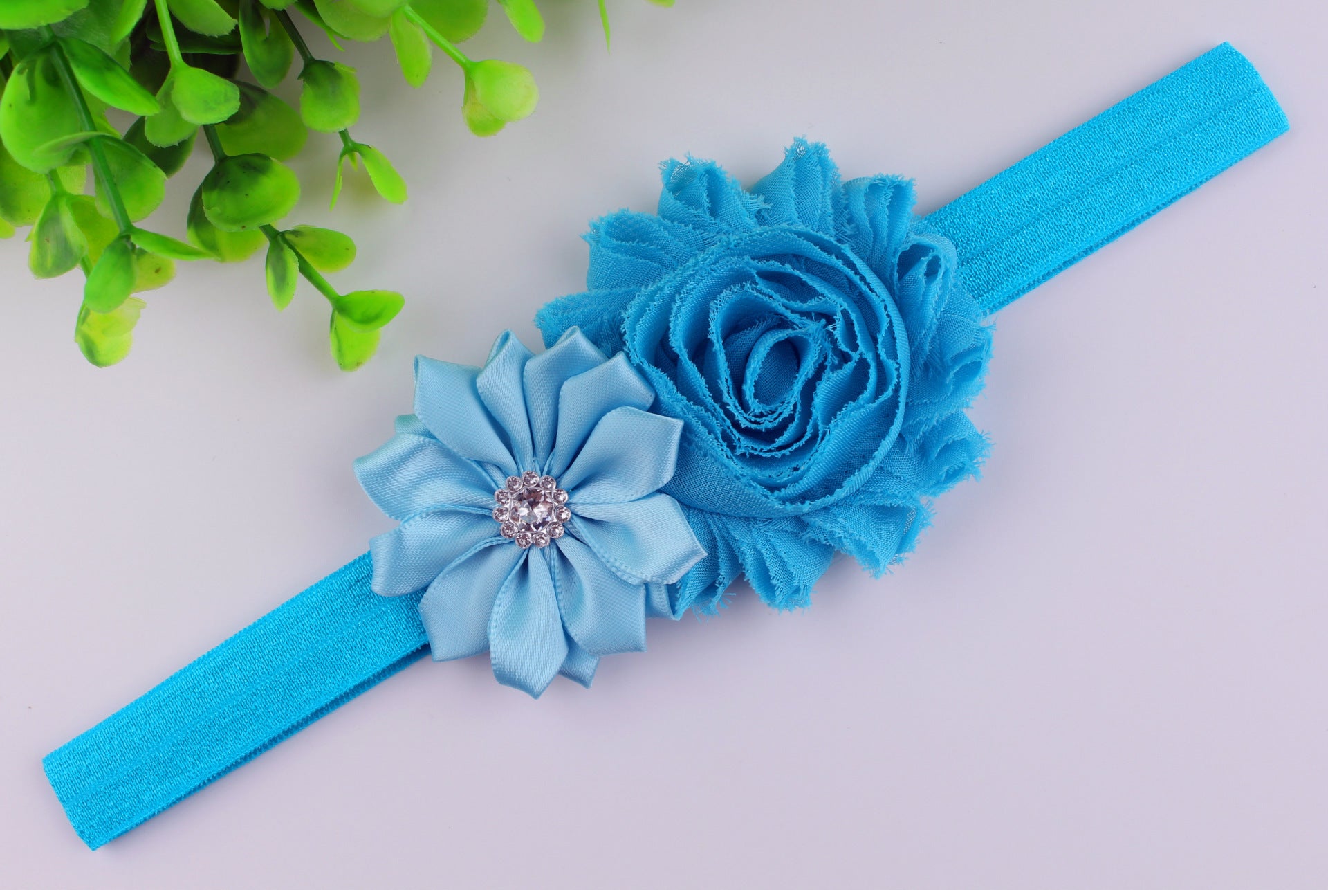 Diadema de flores para bebé