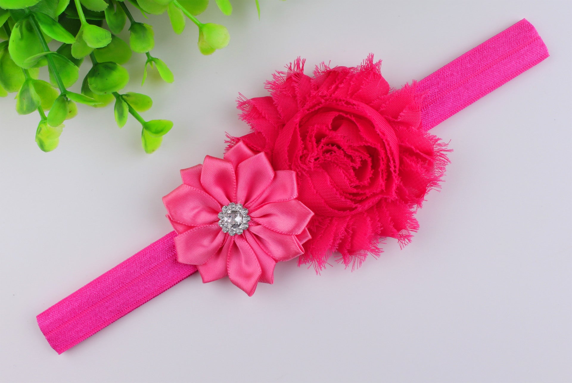 Diadema de flores para bebé