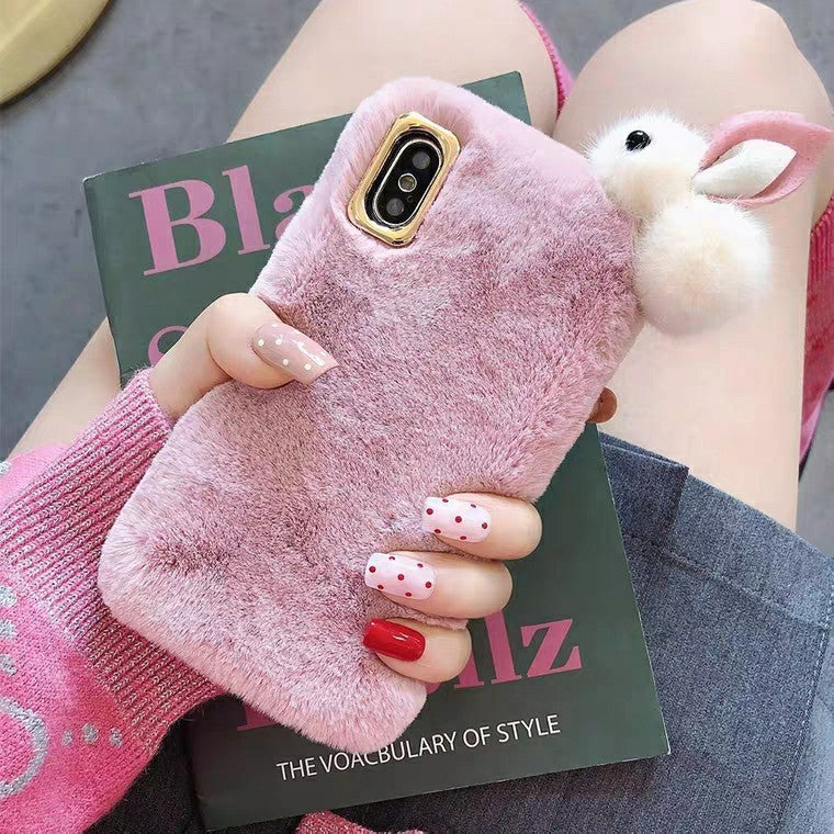 Funda de teléfono peluda