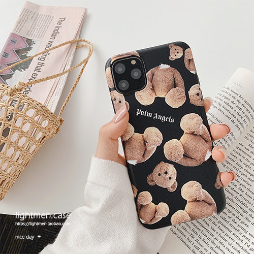 Compatible con: funda de silicona suave para teléfono con diseño de osito de peluche.