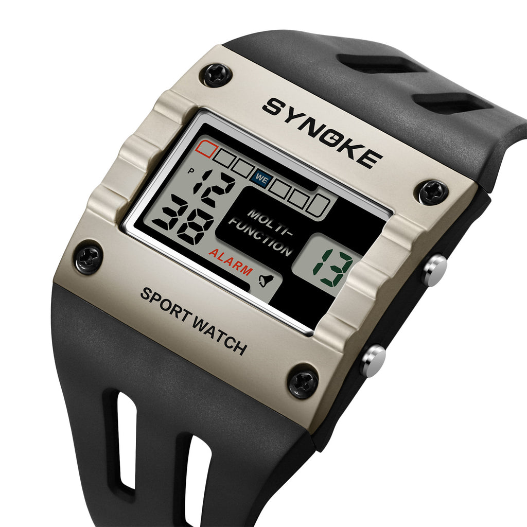 Reloj inteligente deportivo de aleación para hombre con pantalla grande y diseño resistente al agua.