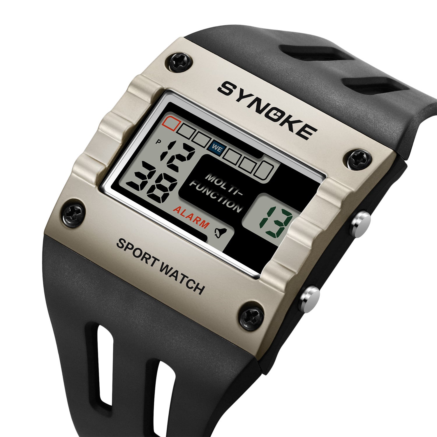 Reloj inteligente deportivo de aleación para hombre con pantalla grande y diseño resistente al agua.