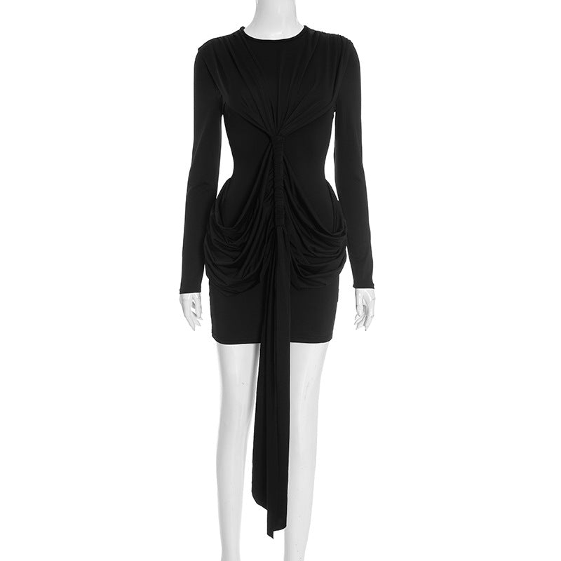 Stylish And Elegant Short Sheath Dress With Long Sleeves
