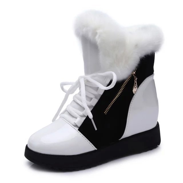 Botas de nieve de piel