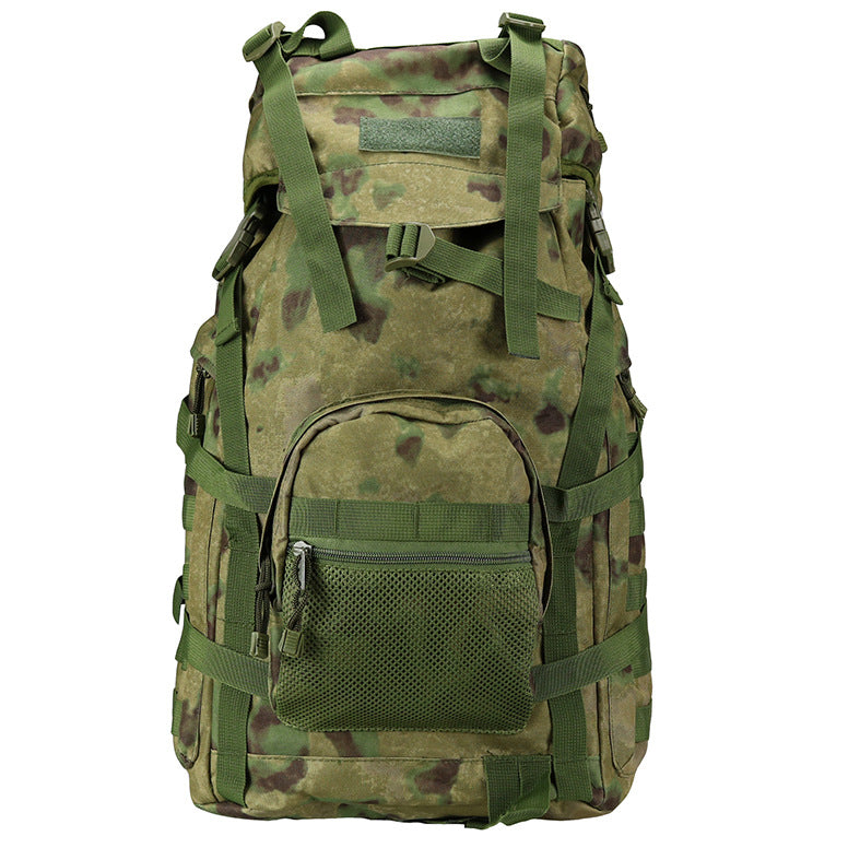 Mochila de camuflaje de 60 l para camping, senderismo, viajes y ciclismo.