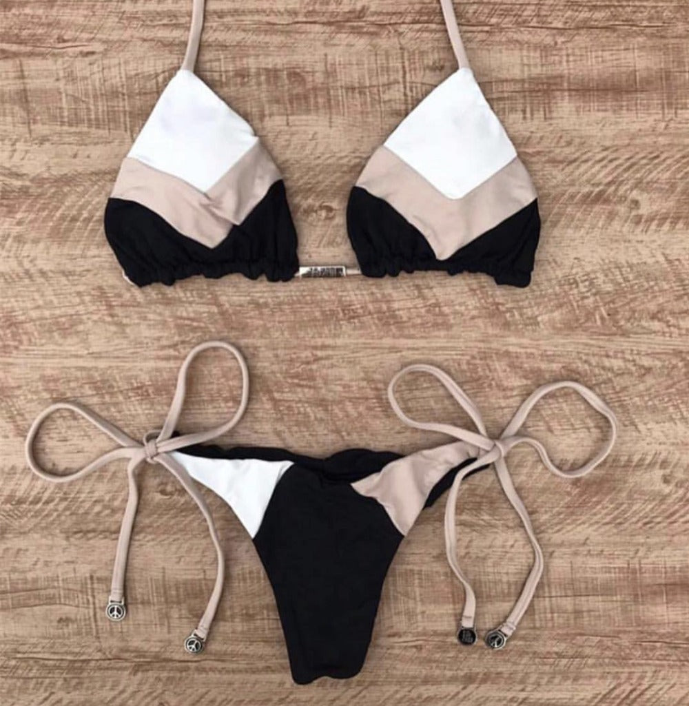 Floral Print Bikini Set Women Two Piece Swimsuit Tropical Beach