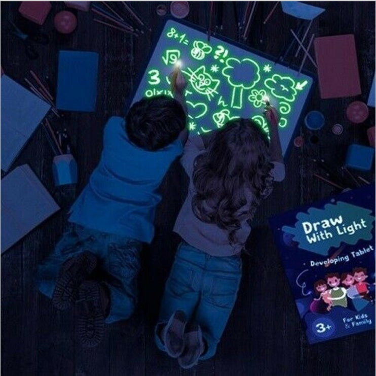 Tablero de dibujo educativo 3D con 8 efectos de luz y rompecabezas