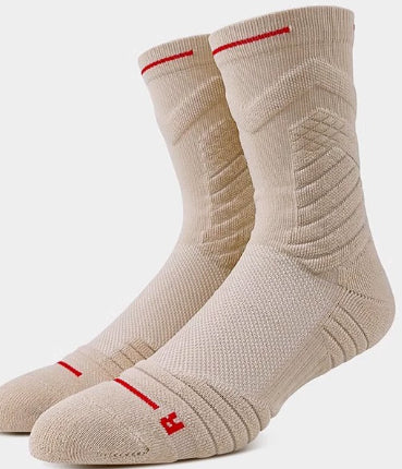 Calcetines de entrenamiento antideslizantes y resistentes al sudor para hombre, de longitud media