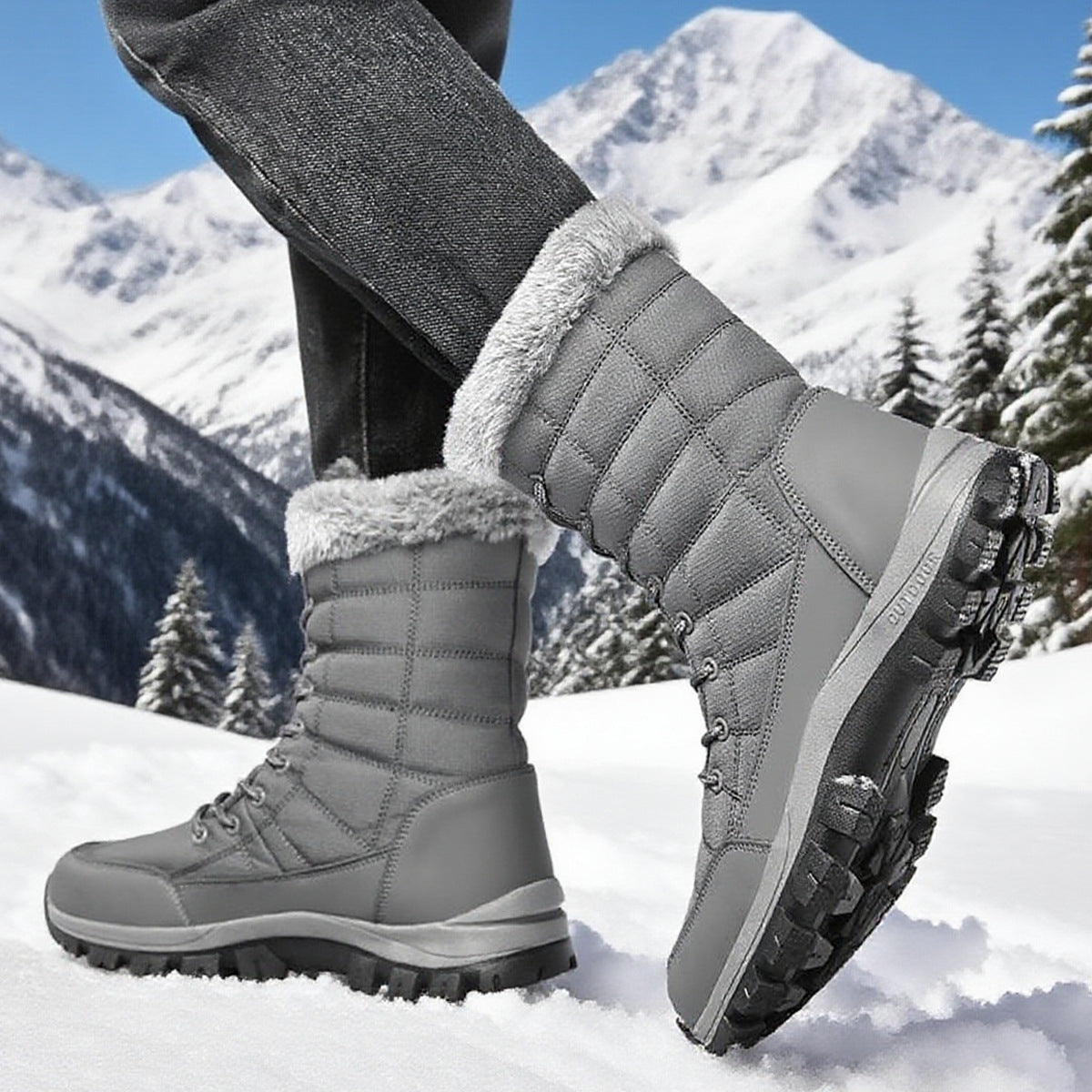 Botas deportivas para exteriores de pelo extralargo, gruesas y antideslizantes para hombre