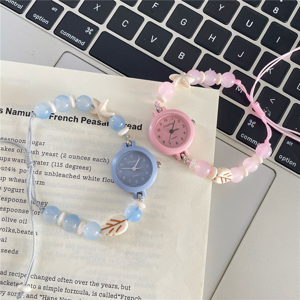 Reloj de cuentas dulce, impopular y de nicho creativo, estilo Ins, apariencia alta