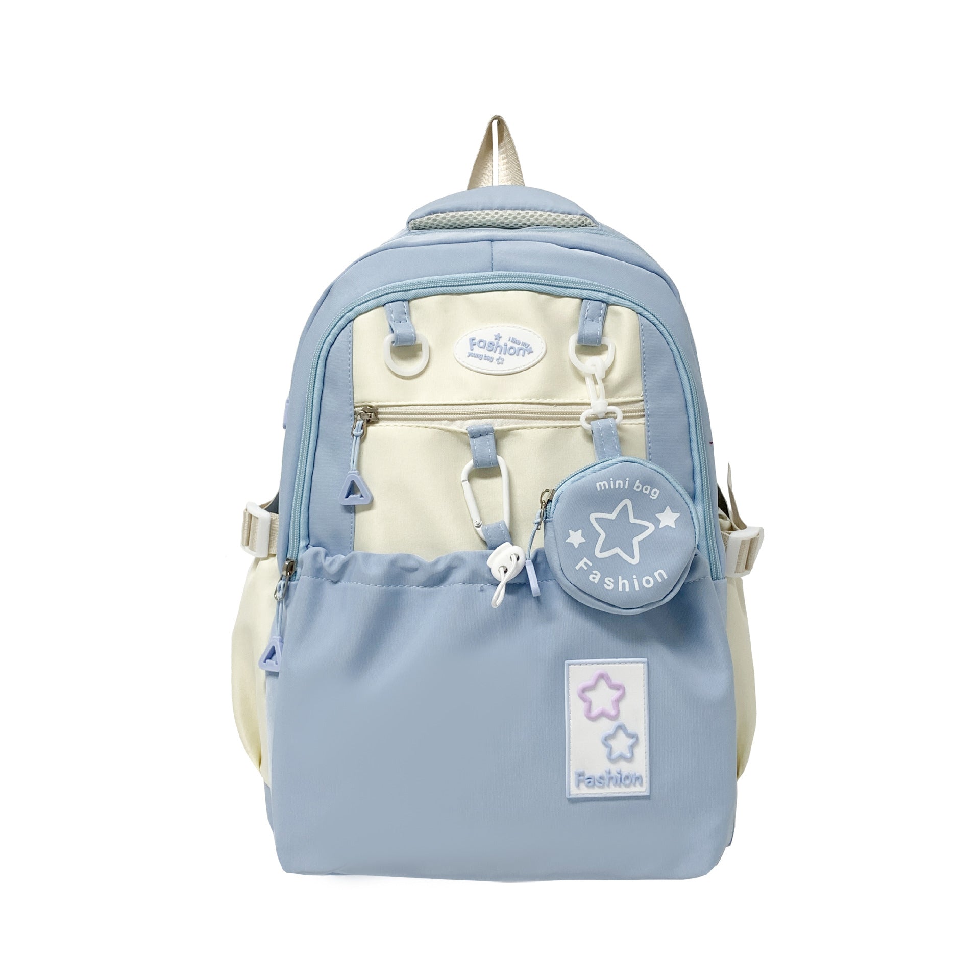 Linda mochila de estudiante de secundaria para chica atractiva