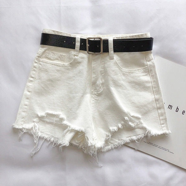 Pantalones cortos de mezclilla Spicy Girl, estilo adelgazante de cintura alta