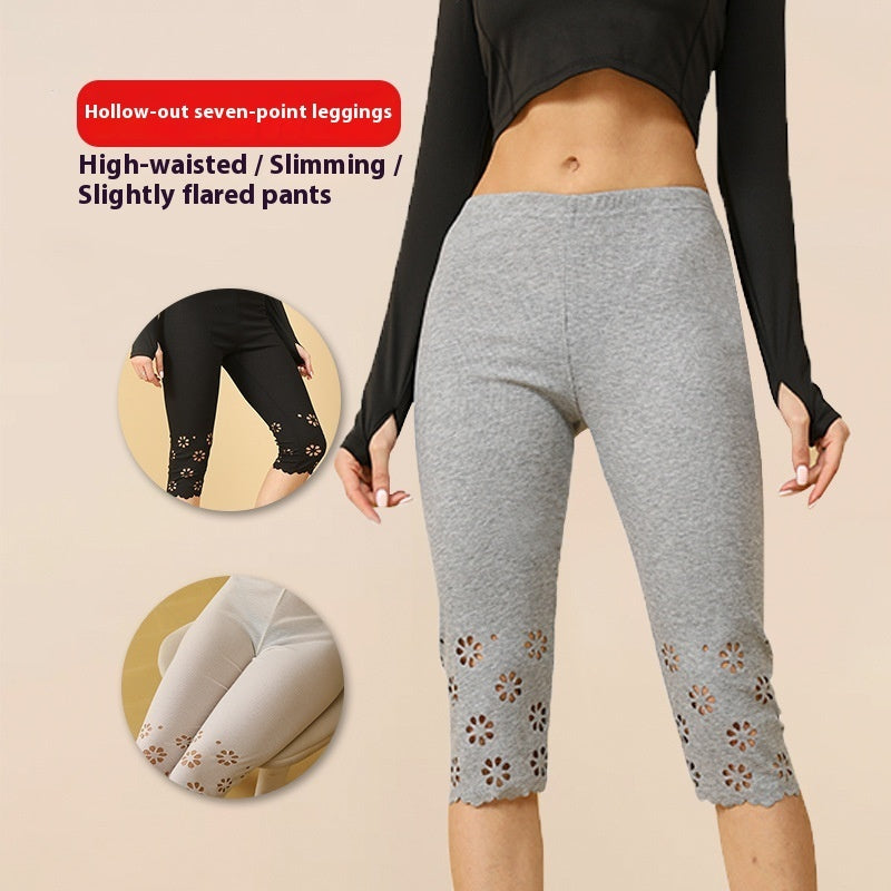 Oversized Leggings Summer Hollow Out Hot Printed Pattern Women