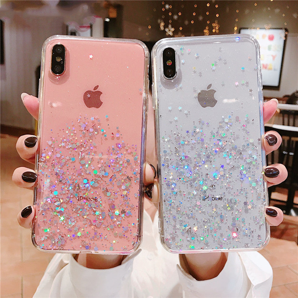 Funda para teléfono con purpurina epoxi